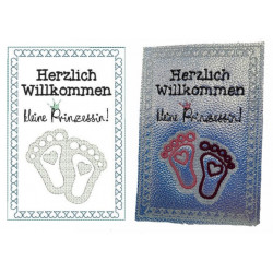 Stickdatei ITH - Postkarte Willkommen kleine Prinzessin